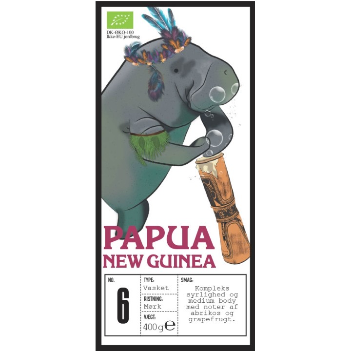 Rigtig Kaffe Papua New Guinea No. 6 - 7x400g Hela kaffebönor