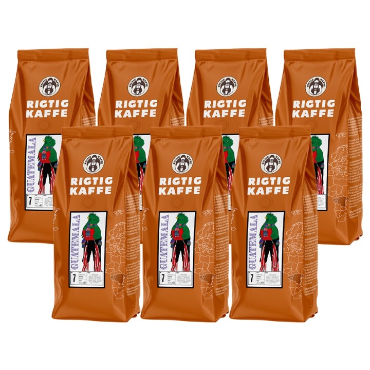 Rigtig Kaffe Guatemala No. 7 - 7x400g Hela kaffebönor