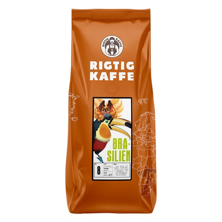 Rigtig Kaffe Brasilien No. 8 - 7x400g Hela kaffebönor