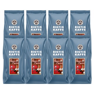 Rigtig Kaffe Super Crema 8kg Hela kaffebönor