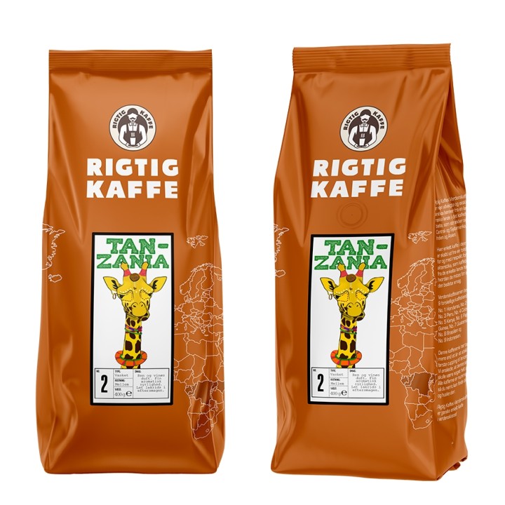 Rigtig Kaffe Tanzania No. 2 v/24kg Hela kaffebönor