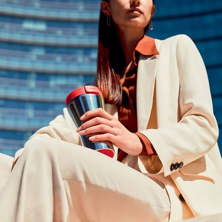 Alessi Caffa Resekopp 0,4 L Röd