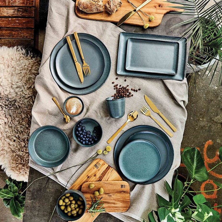 Aida RAW Kopp med Handtag 35 cl 6 Stk Northern Green