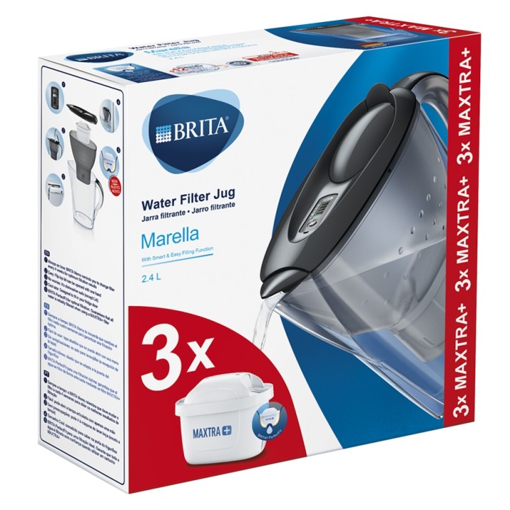 BRITA Marella 2,4L Vit inkl. 3 Maxtra Filter