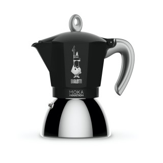Bialetti Moka Induction 4 Koppar Espressokanna Svart