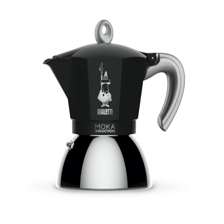 Bialetti Moka Induction 4 Koppar Espressokanna Svart