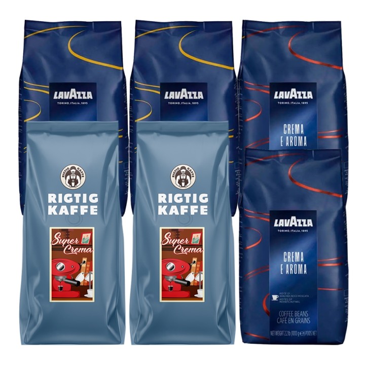 Lavazza och Rigtig Kaffe Mixpaket 6kg