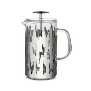 Alessi Barkoffee 8 kop. stempelkanna stål