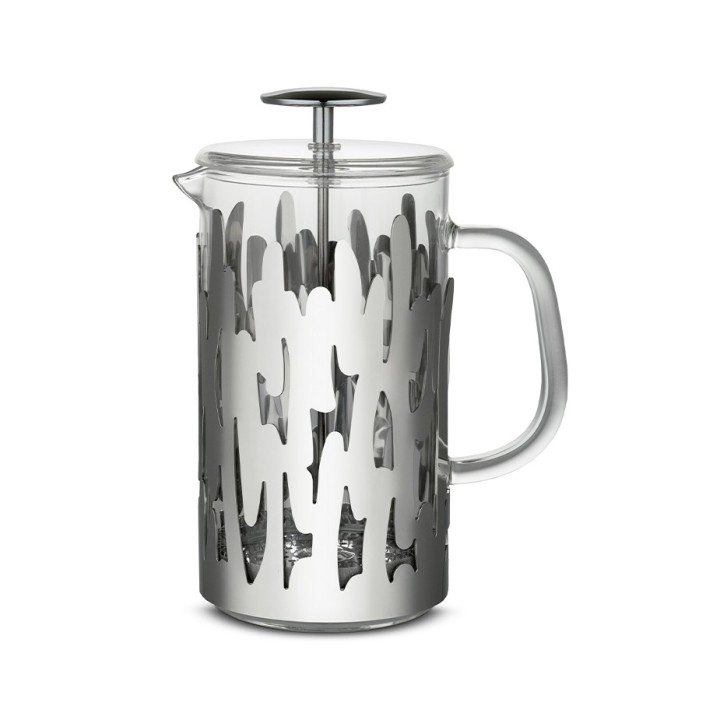 Alessi Barkoffee 8 kop. stempelkanna stål