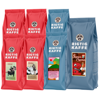 Rigtig Kaffe Mixpaket 4kg Hela kaffebönor