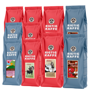 Rigtig Kaffe Mixpaket 8kg Hela kaffebönor