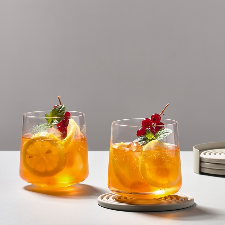 Zone Rocks Glasunderlägg 4 st Grå