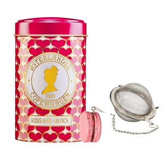 Tesi i kedja med macaron-figur inkl. Østerlandsk Thehus Kiss Me Quick