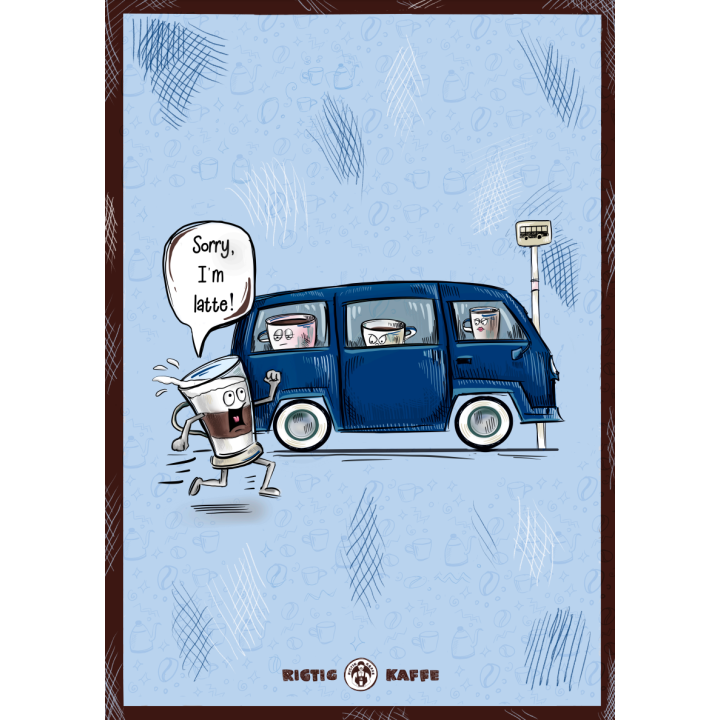 Kaffeposter Rigtig Kaffe 4 affischer 21x30 cm