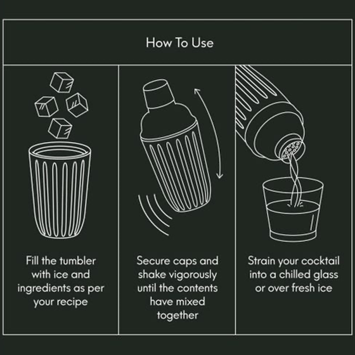 Viners Cocktailshaker 0,28 L Glas/Stål