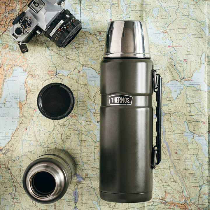Thermos Stainless King Termosflaska 1,2 L Armégrön