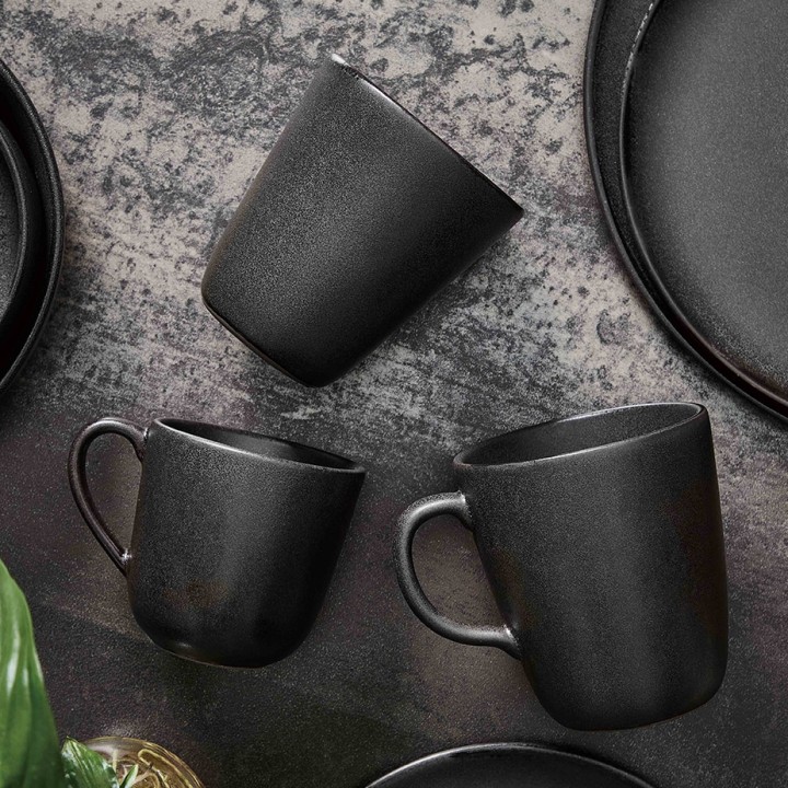 Aida RAW mugg 30 cl 6 st Titanium svart