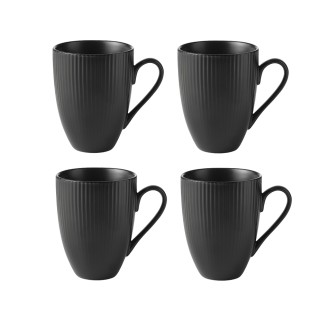 Aida Groovy Mugg med handtag 30 cl 4 st Svart