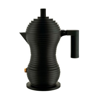 Alessi Pulcina 6 koppar espressokanna svart