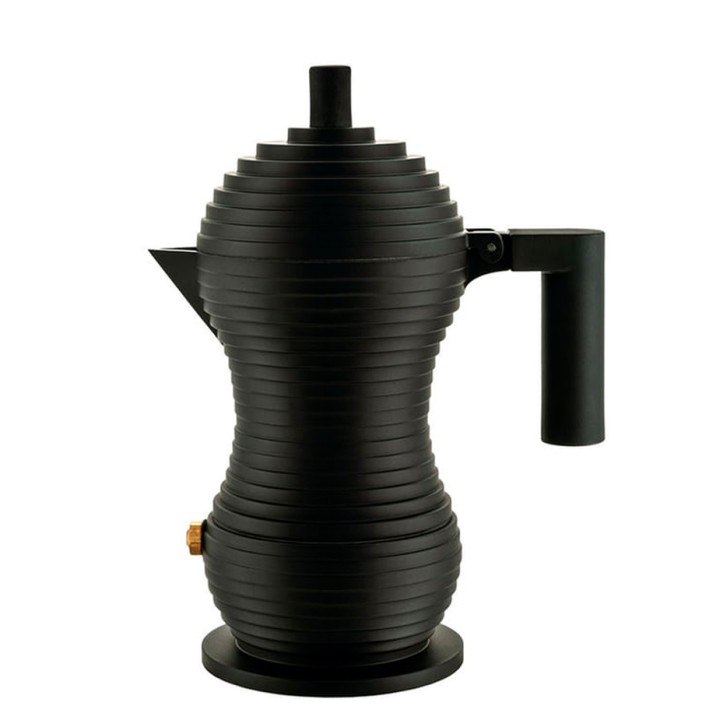 Alessi Pulcina 6 koppar espressokanna svart