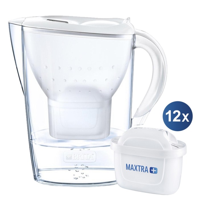 BRITA Marella 2,4L Vit inkl. 12 Maxtra+ filter