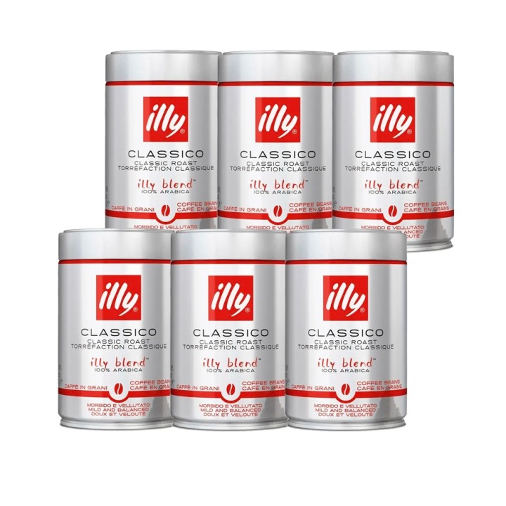 Illy Espresso Classico 6x250g Hela kaffebönor