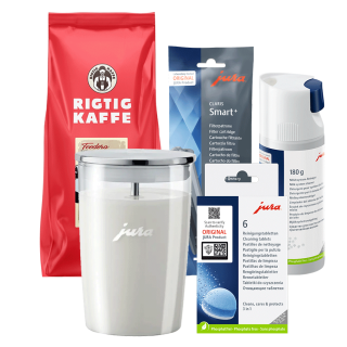 Jura Skötselpaket - Claris Smart inkl. mjölkbehållare & kaffe