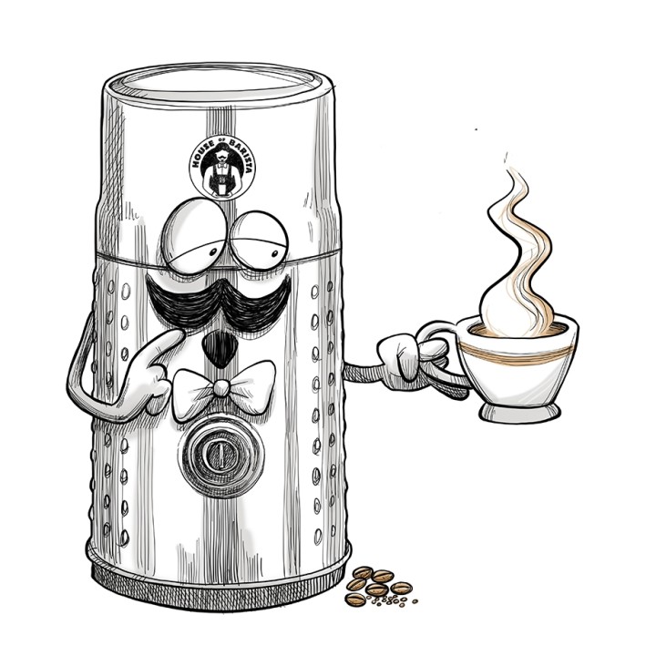 House of Barista Elektrisk Kaffekvarn Inkl. 5 kg Super Crema