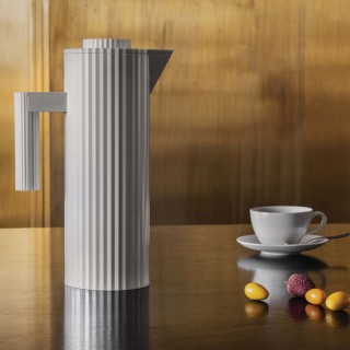 Alessi Plissé Termoskanna 1 L Vit