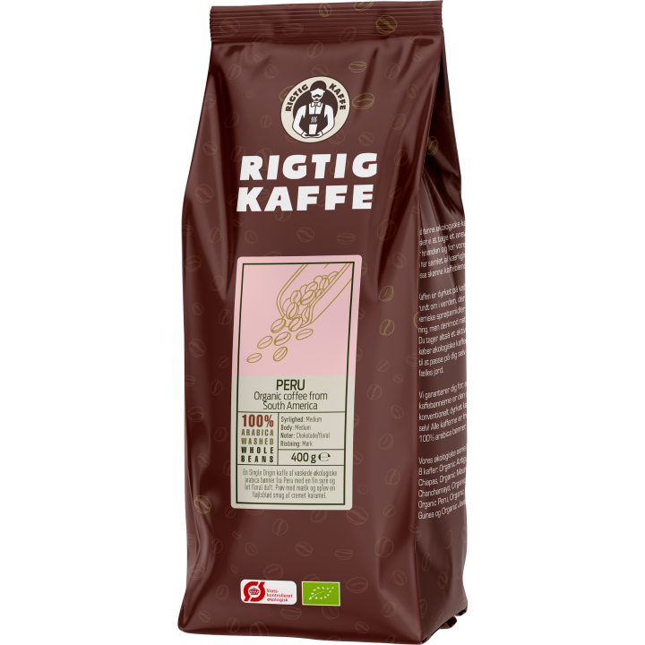 Rigtig Kaffe Ekologisk Peru 400g Hela kaffebönor