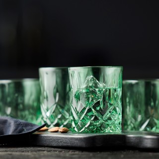 Lyngby Sorrento Whiskyglas 32 cl 4 st Grön