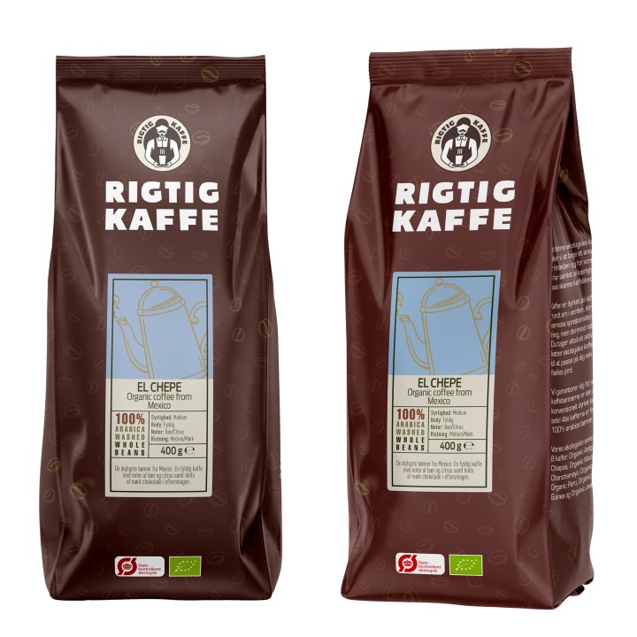 Rigtig Kaffe Ekologisk El Chebe 400 g Hela kaffebönor