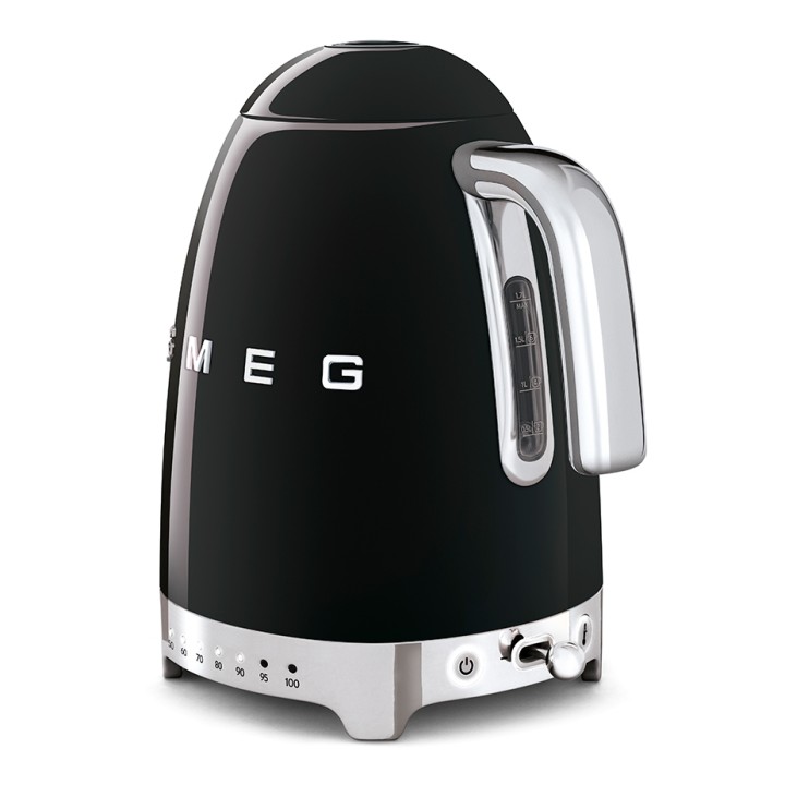 Smeg KLF04BLEU Vattenkokare m. Temperatur 1,7L Svart