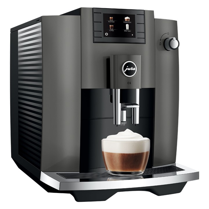 Jura E6 (EC) Dark Inox espressomaskin inkl. 2,8 kg Rigtig Kaffe
