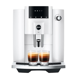Jura E4 (EA) Piano White Espressomaskin Inkl. Koppar & 500g Rigtig Kaffe