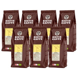Rigtig Kaffe Ekologisk Antigua 7x400 g Hela kaffebönor