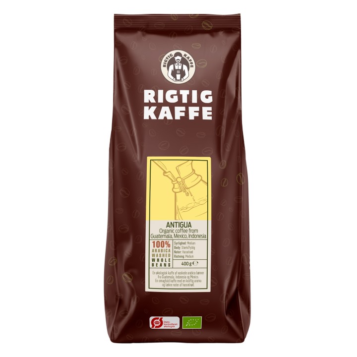 Rigtig Kaffe Ekologisk Antigua 15x400g Hela kaffebönor