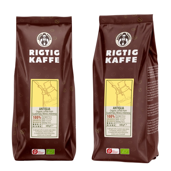 Rigtig Kaffe Ekologisk Antigua 15x400g Hela kaffebönor