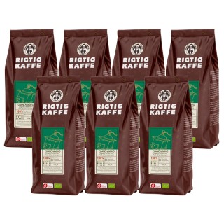 Rigtig Kaffe Ekologisk Chanchamayo 7x400g Hela kaffebönor