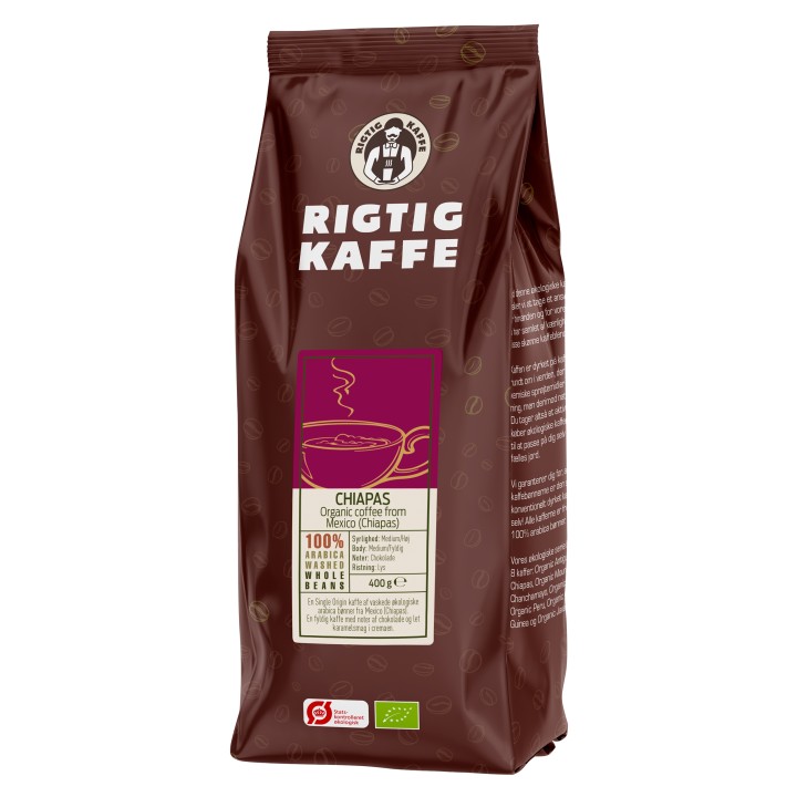 Rigtig Kaffe Ekologisk Chiapas 7x400g Hela kaffebönor