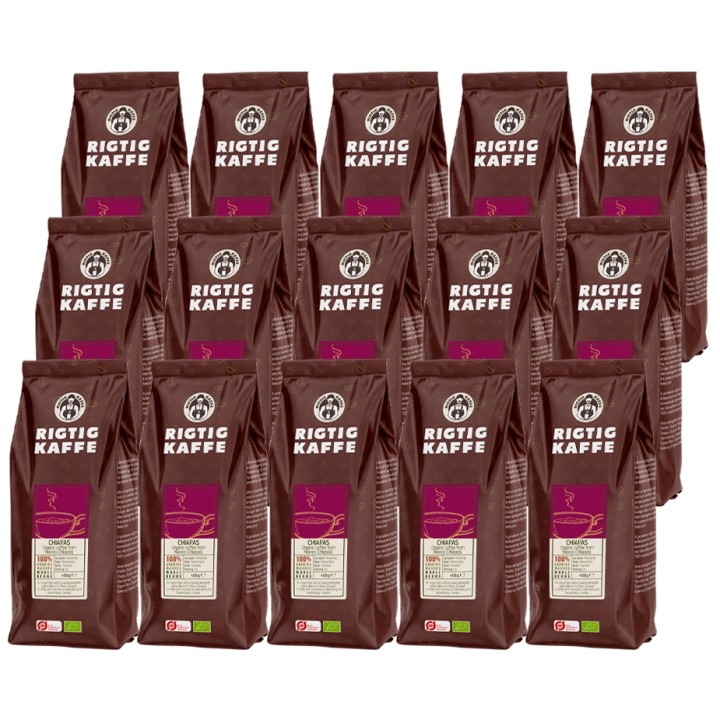 Rigtig Kaffe Ekologisk Chiapas 15x400g Hela kaffebönor