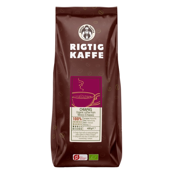 Rigtig Kaffe Ekologisk Chiapas 15x400g Hela kaffebönor