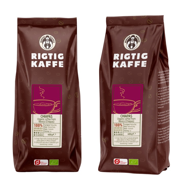 Rigtig Kaffe Ekologisk Chiapas 15x400g Hela kaffebönor