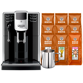 Gaggia Anima Barista Plus Espressomaskin inkl. tillbehör & 9x400 g världskaffe