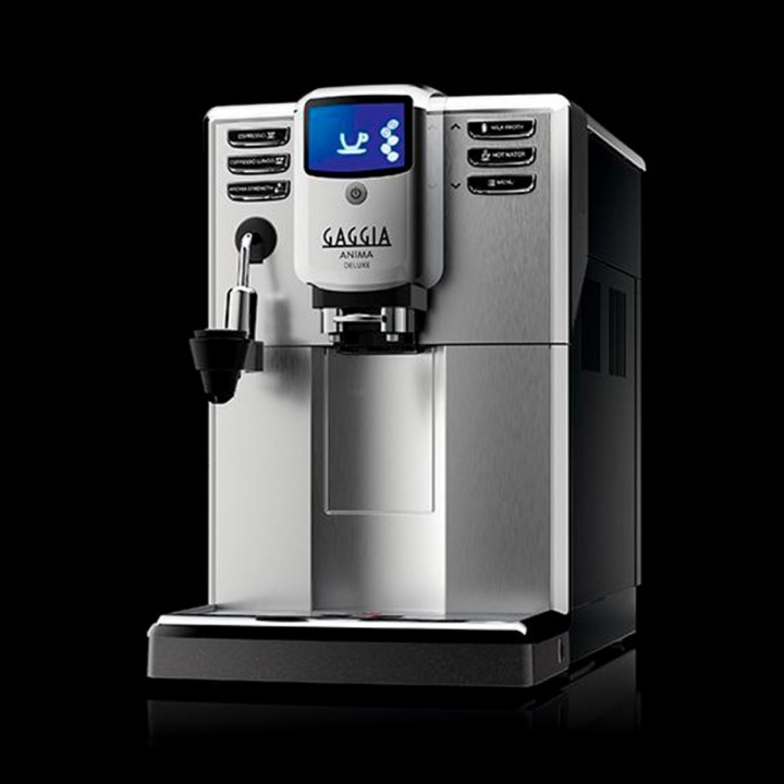 Gaggia Anima Deluxe Stål/Svart Espressomaskin Inkl. 6x400g Rigtig Kaffe Ekologisk