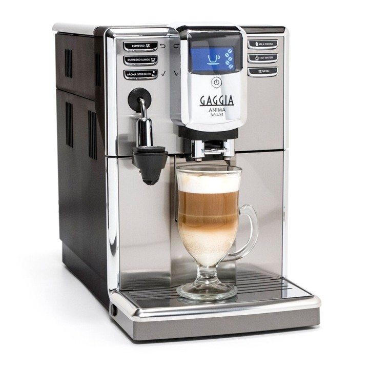 Gaggia Anima Deluxe Stål/Svart Espressomaskin Inkl. 6x400g Rigtig Kaffe Ekologisk