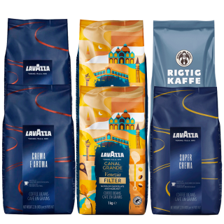 Rigtig Kaffe & Lavazza Mixpaket 6 kg Hela kaffebönor