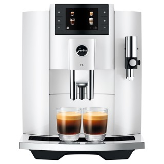 Jura E8 (EC) Piano White espressomaskin inkl. startpaket