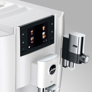 Jura E8 (EC) Piano White espressomaskin inkl. startpaket