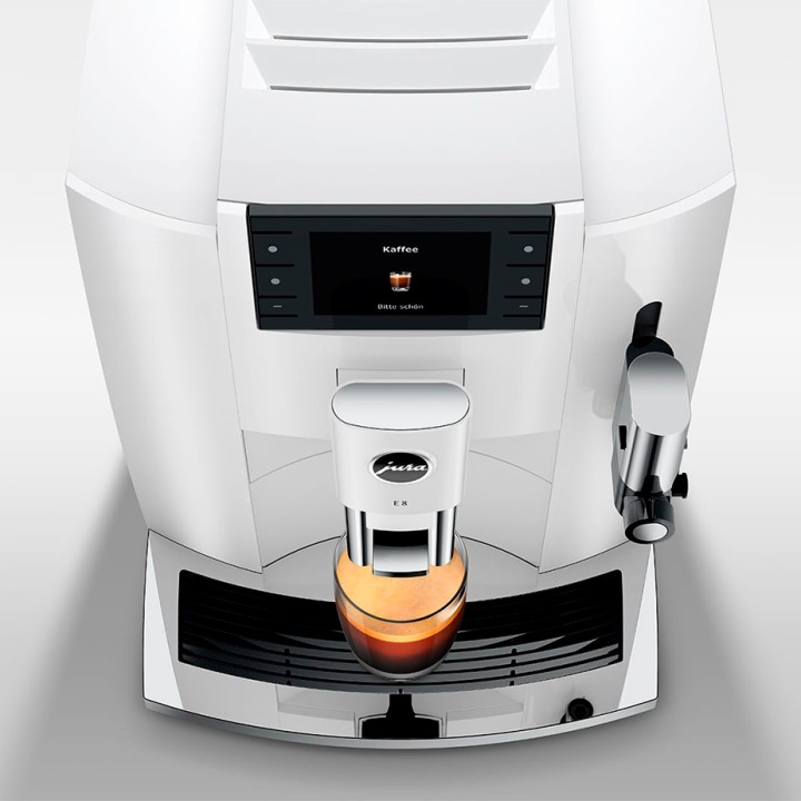 Jura E8 (EC) Piano White espressomaskin inkl. startpaket